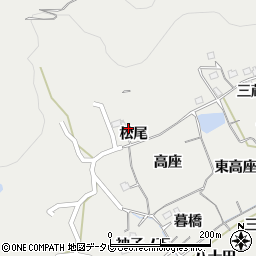 徳島県阿南市長生町（松尾）周辺の地図