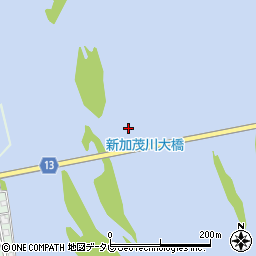 新加茂川大橋周辺の地図