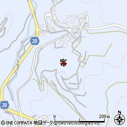愛媛県松山市客周辺の地図