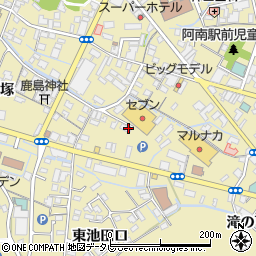 徳島県阿南市富岡町木松周辺の地図