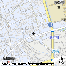 愛媛県西条市明屋敷287周辺の地図