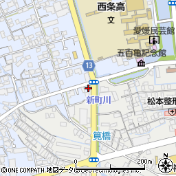 愛媛県西条市明屋敷279-1周辺の地図