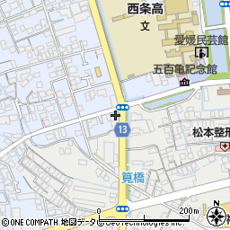 愛媛県西条市明屋敷279周辺の地図