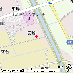 徳島県阿南市七見町（元畭）周辺の地図