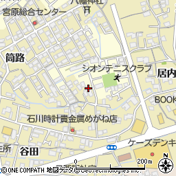徳島県阿南市日開野町周辺の地図
