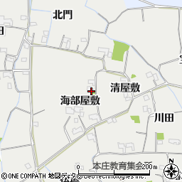 徳島県阿南市長生町海部屋敷周辺の地図