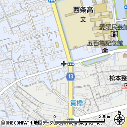 愛媛県西条市明屋敷281周辺の地図