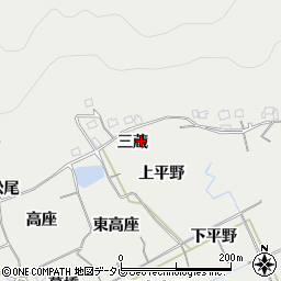 徳島県阿南市長生町三蔵周辺の地図