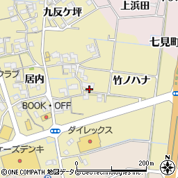 徳島県阿南市日開野町竹ノハナ周辺の地図