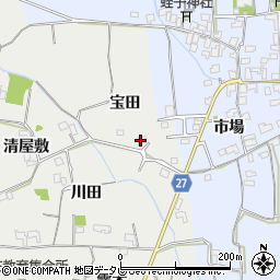 徳島県阿南市長生町宝田周辺の地図