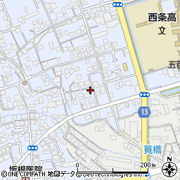 愛媛県西条市明屋敷292-3周辺の地図