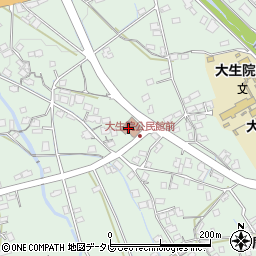 新居浜市役所　大生院公民館周辺の地図