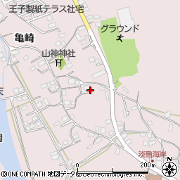 徳島県阿南市畭町亀崎17-2周辺の地図