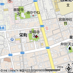 愛媛県西条市東町周辺の地図