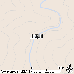 奈良県吉野郡十津川村上湯川周辺の地図