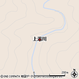 奈良県十津川村（吉野郡）上湯川周辺の地図