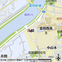 徳島県阿南市富岡町庄境周辺の地図