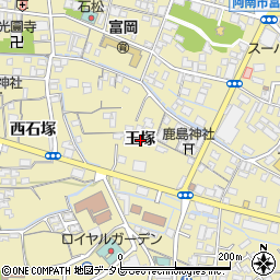 徳島県阿南市富岡町玉塚周辺の地図