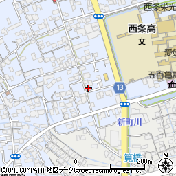 愛媛県西条市明屋敷301-2周辺の地図