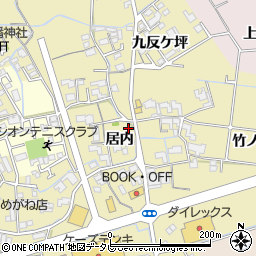 徳島県阿南市日開野町居内周辺の地図