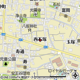 徳島県阿南市富岡町西石塚周辺の地図