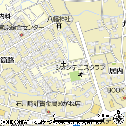 徳島県阿南市領家町長田周辺の地図