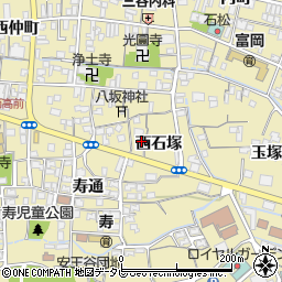 徳島県阿南市富岡町西石塚21周辺の地図