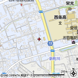愛媛県西条市明屋敷300周辺の地図