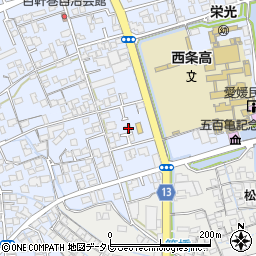 愛媛県西条市明屋敷300-6周辺の地図