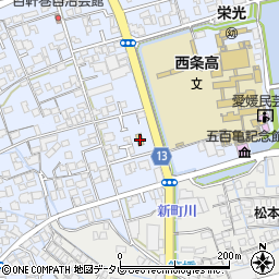 愛媛県西条市明屋敷299周辺の地図
