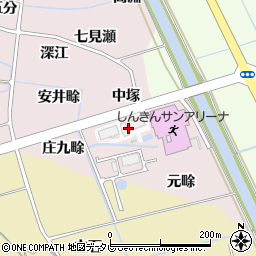 徳島県阿南市七見町中塚周辺の地図