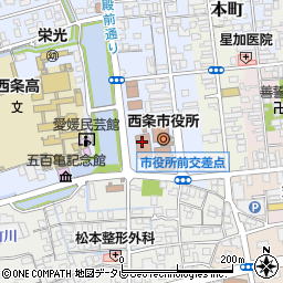 松山家庭裁判所西条支部　家事係周辺の地図
