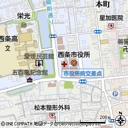 松山家庭裁判所西条支部　調査官室周辺の地図