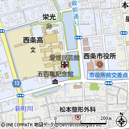 愛媛民芸館周辺の地図