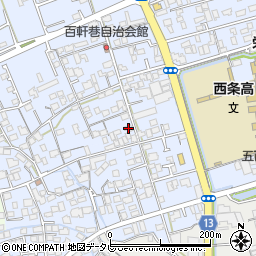 愛媛県西条市明屋敷338-1周辺の地図