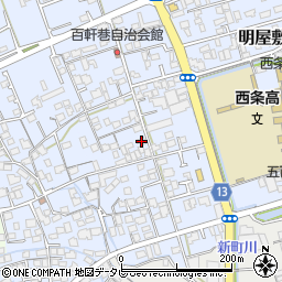 愛媛県西条市明屋敷338周辺の地図