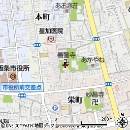 愛媛県西条市大師町周辺の地図