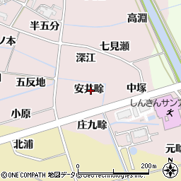 徳島県阿南市七見町安井畭周辺の地図