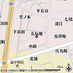 徳島県阿南市七見町五反地周辺の地図