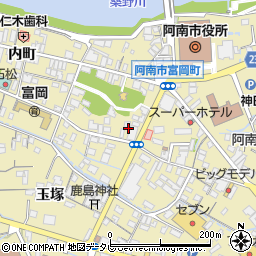 徳島県阿南市富岡町トノ町周辺の地図