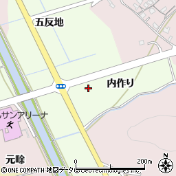 徳島県阿南市西路見町内作り周辺の地図