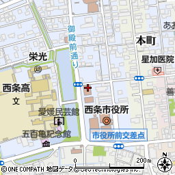 松山地方法務局　西条支局人権相談周辺の地図