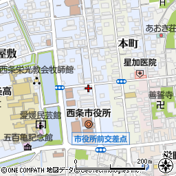 愛媛県西条市明屋敷159-2周辺の地図