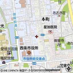 愛媛県西条市明屋敷69周辺の地図