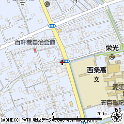 愛媛県西条市明屋敷423周辺の地図