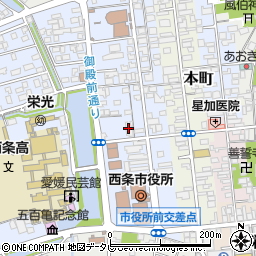 愛媛県西条市明屋敷154周辺の地図