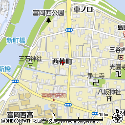 徳島県阿南市富岡町西仲町周辺の地図