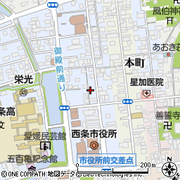 愛媛県西条市明屋敷147周辺の地図