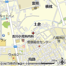 徳島県阿南市領家町土倉周辺の地図