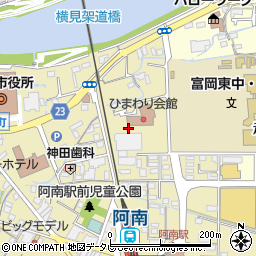 徳島県阿南市富岡町北通周辺の地図
